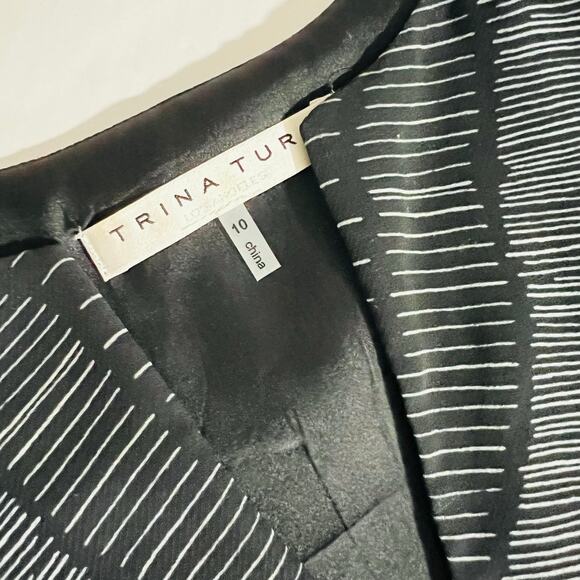 Trina Turk Joceline Floral Print V Neck Shift Dress Size 10 Multicolor - Picture 4 of 8